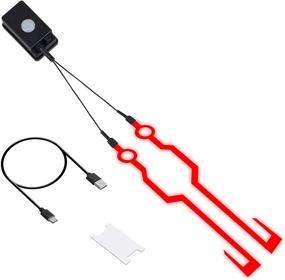 img 4 attached to 🚦 NTHREEAUTO Rechargeable Motorcycle Helmet Lights Night Riding Signal Light Strip with Universal Compatibility for Motorbikes, Bicycles, Bikes, and Helmets - Red (3 Switchable Modes)