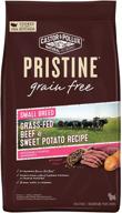 optimized for seo: pristine grain free small breed dog food with grass-fed beef by castor & pollux logo