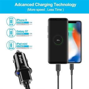 img 1 attached to USB Car Charger (Pack of 6) by Bralon - Smart Dual Port 24W/4.8A Output Flush-Compatible with iPhone 11 Pro (Max), Xs (Max), Xr, X, 8, 7, iPad Pro/Mini, Galaxy Note S10, S9, S8, S7, and More