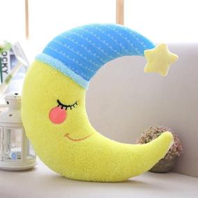 img 2 attached to 🌙 Star Moon Cloud Plush Toy Cushion Pillow - Bedside Sofa Sleeping Pillow, 40cm - Ideal Gift