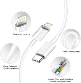 img 3 attached to 🔌 SIDUCAL USB C Fast Charger - 2 Pack 20W PD Fast Charger with 6FT C to Type C Charger Adapter for iPhone 13/13 Pro/IP 12/12 Mini/12 Pro/12 Pro Max/11 Pro Max/XS Max/XS/XR/X, and More