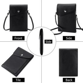 img 1 attached to 📱 Сумка Emoin Touchscreen Phone: Стильная сумка через плечо для телефона с сенсорным экраном с двойными ремнями для женщин