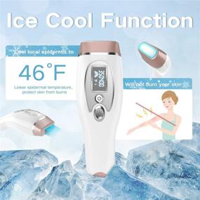 img 2 attached to 🔥 At-Home Laser Hair Removal Device for Women & Men - 350000 Flashes, Permanent Painless Light Hair Remover for Face, Bikini Line, Whole Body with Ice Cool Function