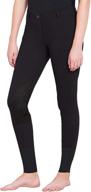 tuffrider women's starter low-rise pull-on knee patch riding breeches logo