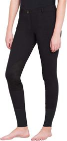 img 1 attached to TuffRider Women's Starter Low-Rise Pull-On Knee Patch Riding Breeches