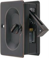 🔒 enhanced mid-century pocket door privacy lock set in oil-rubbed bronze - premium quality логотип