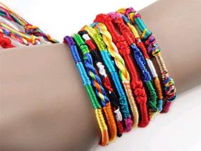 img 2 attached to 🌈 EPALER 50pcs Wholesale Bulk Colorful Friendship Cord Strand Bracelets for Jewelry Lots