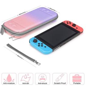 img 3 attached to 🎮 HPJYJ Nintendo Switch Carry Case - Protective Bag for Switch Console, 10 Game Cartridges, and Accessories