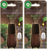 🌲 air wick essential mist refill - holiday collection woodland pine - limited edition - 2 refills, 0.67 fl oz (20 ml) each logo