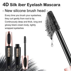 img 1 attached to 🔥 3 PACKS 4D Silk Fiber Lash Mascara - Natural Extension Makeup for Voluminous Eyelashes - Smudge-proof, Hypoallergenic Formula - Long-Lasting, No Flaking, No Smudging, No Clumping