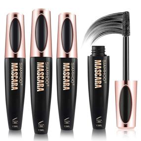 img 4 attached to 🔥 3 PACKS 4D Silk Fiber Lash Mascara - Natural Extension Makeup for Voluminous Eyelashes - Smudge-proof, Hypoallergenic Formula - Long-Lasting, No Flaking, No Smudging, No Clumping