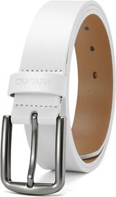img 4 attached to 👖 Comfortable Adjustable Leather Ratchet Belt - Chaoren