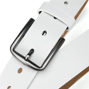 img 1 attached to 👖 Comfortable Adjustable Leather Ratchet Belt - Chaoren