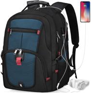 laptop backpack 17 inch waterproof extra large tsa travel backpack anti theft college school business mens backpacks with usb charging port 17 logo