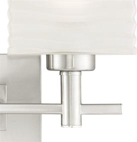 img 3 attached to 🔆 Westinghouse Lighting 6303900 Alexander Indoor Wall Fixture: Brushed Nickel Finish with Rippled White Glazed Glass