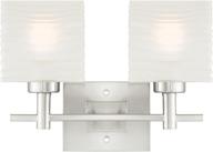 🔆 westinghouse lighting 6303900 alexander indoor wall fixture: brushed nickel finish with rippled white glazed glass логотип