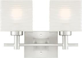 img 4 attached to 🔆 Westinghouse Lighting 6303900 Alexander Indoor Wall Fixture: Brushed Nickel Finish with Rippled White Glazed Glass