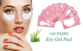 img 2 attached to 👁️ 100 Pairs Set Gel Pads for Eyelash Extensions - Comfy and Cooling Under Eye Patches for Eyelash Extensions, Beauty Tools