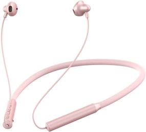 img 4 attached to 🎧 Wireless Neckband Headphones, Bluetooth 5.0 Lightweight Stereo Earbuds with Magnetic, Top Wireless Sports Sweatproof Headset with Mic Compatible with iPhone for Running Sports (Pink)