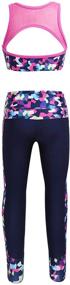 img 3 attached to Athletic Leggings Tracksuit for Active Girls: TiaoBug Gymnastic Apparel