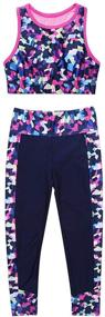img 2 attached to Athletic Leggings Tracksuit for Active Girls: TiaoBug Gymnastic Apparel
