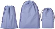 🎒 quotidian pack of 15 drawstring treat cello bags - assorted sizes (6x9, 8x10, 10x13) - ideal for kids party favors, goodies, gift wrapping - gym, sports, travel, & garments organizing storage - featuring bottom gusset - blue logo