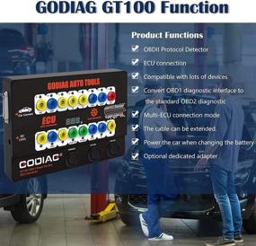 img 2 attached to GODIAG GT100 Автомобильный инструмент OBD II Break Out Box ECU Conector с главным OBD кабелем и многофункциональным перемычкой для диагностики двигателя, LED индикатором и поддержкой поиска.