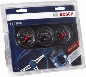 img 1 attached to 🔧 Actron SP0F000037 Bosch Style Line 1-1/2" Mini Triple Gauge Kit: Sleek Black Dial Face & Bezel