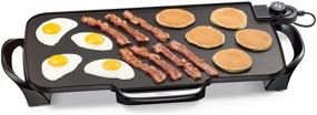img 4 attached to 🍳 Presto 07061 22-inch Electric Griddle With Detachable Handles, Black, Large 22-inch Surface