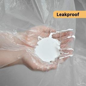 img 2 attached to 🎨 2 Pack, 9 x 12 ft, Tear Resistant Painters Plastic Drop Cloth, 1 mil Clear Plastic Sheeting for Painting, Cleaning, Decorating, Outdoor Painting Tarp – Leakproof, Dustproof and Project Protection