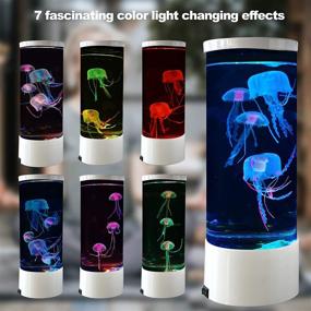 img 3 attached to 🎁 Jellyfish Lava Lamp: Multi-Color Changing Aquarium Night Light | Electric Tank Mood Light for Home, Office & More | Perfect Christmas and Birthday Gift for Kids, Men, Women