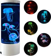 🎁 jellyfish lava lamp: multi-color changing aquarium night light | electric tank mood light for home, office & more | perfect christmas and birthday gift for kids, men, women логотип