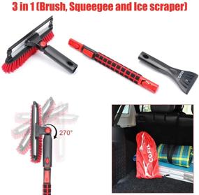 img 2 attached to 🚗 COFIT Car Snow Brush Extendable 31-39 Inch: Detachable Snow Removal Broom with Ice Scraper, Squeegee, and Anti-Freeze Foam Grip for Car, Truck, SUV, MPV, Windshield, and Windows