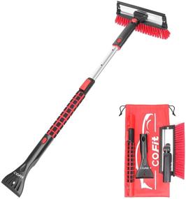 img 4 attached to 🚗 COFIT Car Snow Brush Extendable 31-39 Inch: Detachable Snow Removal Broom with Ice Scraper, Squeegee, and Anti-Freeze Foam Grip for Car, Truck, SUV, MPV, Windshield, and Windows
