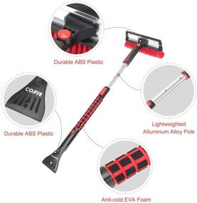 img 1 attached to 🚗 COFIT Car Snow Brush Extendable 31-39 Inch: Detachable Snow Removal Broom with Ice Scraper, Squeegee, and Anti-Freeze Foam Grip for Car, Truck, SUV, MPV, Windshield, and Windows