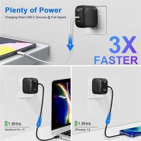 img 3 attached to 🔌 Mopoint 65W GaN USB C Charger - 3-Port Fast PD Charger Block for MacBook Air/Pro, iPhone 12/Pro/Mini/Pro Max, iPad Air/Pro, USB-C Laptops, Galaxy, Pixel, and More - Foldable USB C Power Adapter
