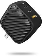 🔌 mopoint 65w gan usb c charger - 3-port fast pd charger block for macbook air/pro, iphone 12/pro/mini/pro max, ipad air/pro, usb-c laptops, galaxy, pixel, and more - foldable usb c power adapter logo