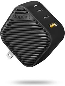img 4 attached to 🔌 Mopoint 65W GaN USB C Charger - 3-Port Fast PD Charger Block for MacBook Air/Pro, iPhone 12/Pro/Mini/Pro Max, iPad Air/Pro, USB-C Laptops, Galaxy, Pixel, and More - Foldable USB C Power Adapter