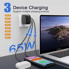 img 1 attached to 🔌 Mopoint 65W GaN USB C Charger - 3-Port Fast PD Charger Block for MacBook Air/Pro, iPhone 12/Pro/Mini/Pro Max, iPad Air/Pro, USB-C Laptops, Galaxy, Pixel, and More - Foldable USB C Power Adapter