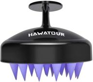 🖤 hawatour black hair scalp massager shampoo brush with soft silicone bristles logo
