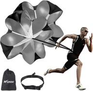 🏃 enhance speed & agility with 2 umbrella speed chute, 56 inch running parachute for soccer & fitness training logo