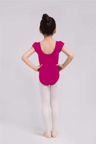 img 1 attached to 🩰 Flutter Short Sleeve Leotard for Girls - Dancina