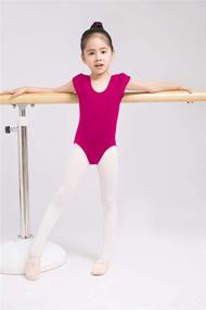 img 2 attached to 🩰 Flutter Short Sleeve Leotard for Girls - Dancina