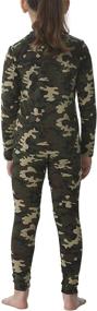 img 3 attached to Fleece Stretch Layers Camouflage Half Zip Girls' Clothing: The Perfect Active Wear for Young Adventurers