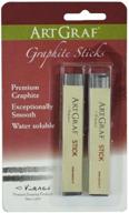 🎨 water-soluble graphite sticks by art graf: grey 2 sticks per card - versatile and fade-resistant logo