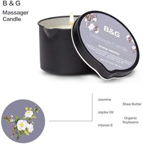 img 3 attached to 🕯️ B & G Massage Candle - 6.5Oz Aromatherapy Scented Candle for Luxurious Intimacy and Relaxation with Moisturizing Essential Oils - Jasmine Fragrance