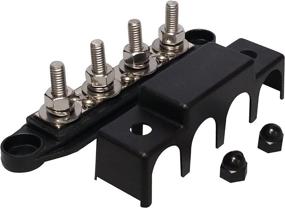 img 3 attached to 5/16-Inch 4-Stud Power Distribution Block - Black Busbar with Cover - Made in The USA