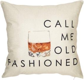img 4 attached to 🍷 Softxpp Call Me Old Fashioned Whisky Wine Funny Quote Throw Pillow Cover - Red Christmas Sign Winter Holiday Decor Cushion Case Decorative for Sofa Couch - 18" x 18" Inch - Cotton Linen - Improved SEO