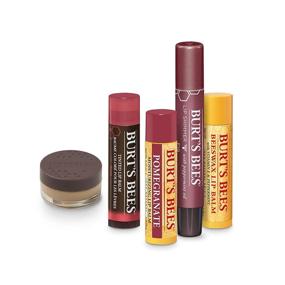 img 2 attached to 🎁 Burt's Bees Holiday Gift Set: 5 Lip Care Stocking Stuffers - Overnight Intensive Lip Treatment, Rose Tinted Lip Balm, Fig Lip Shimmer, Pomegranate Lip Balm, Beeswax Lip Balm