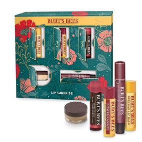 img 3 attached to 🎁 Burt's Bees Holiday Gift Set: 5 Lip Care Stocking Stuffers - Overnight Intensive Lip Treatment, Rose Tinted Lip Balm, Fig Lip Shimmer, Pomegranate Lip Balm, Beeswax Lip Balm